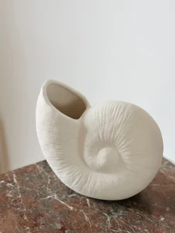 Vase coquillage blanc
